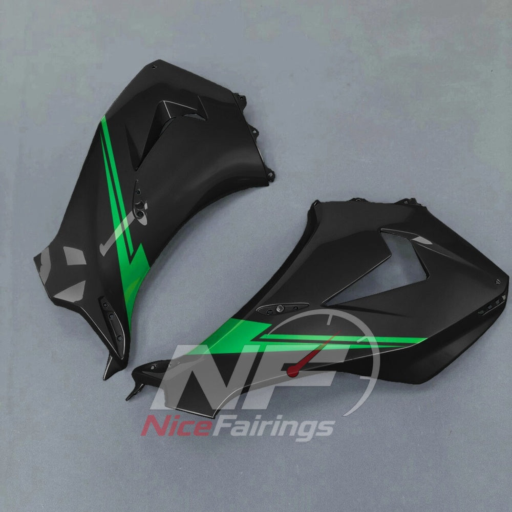 For Honda CBR1000RR-R SP 2024-2026 Green Black Sportbike Fairing Set with Custom Painted Plastics | NiceFairings - rear angle image