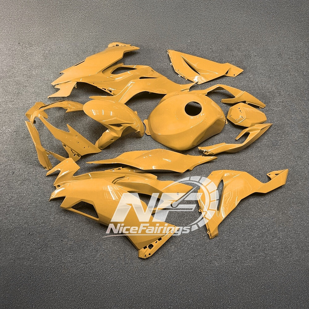 Ninja ZX6R 636 2019-2023 Sportbike Plastics Orange Black Tank Cover | NiceFairings - rear angle image