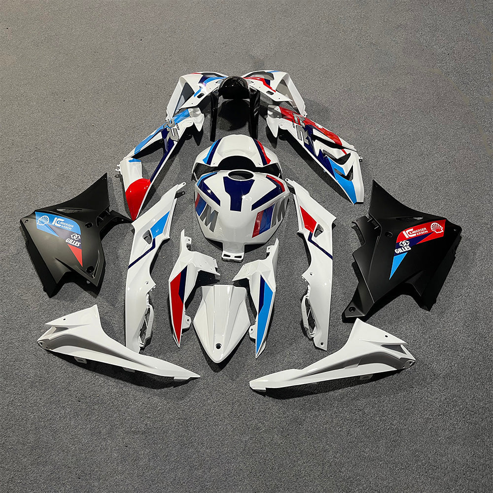 For BMW S1000RR 2017-2018 Red Black Tank Cover Edition Custom Fairings, ABS Replacement Plastics Full Body Kit | NiceFairings - rear angle image