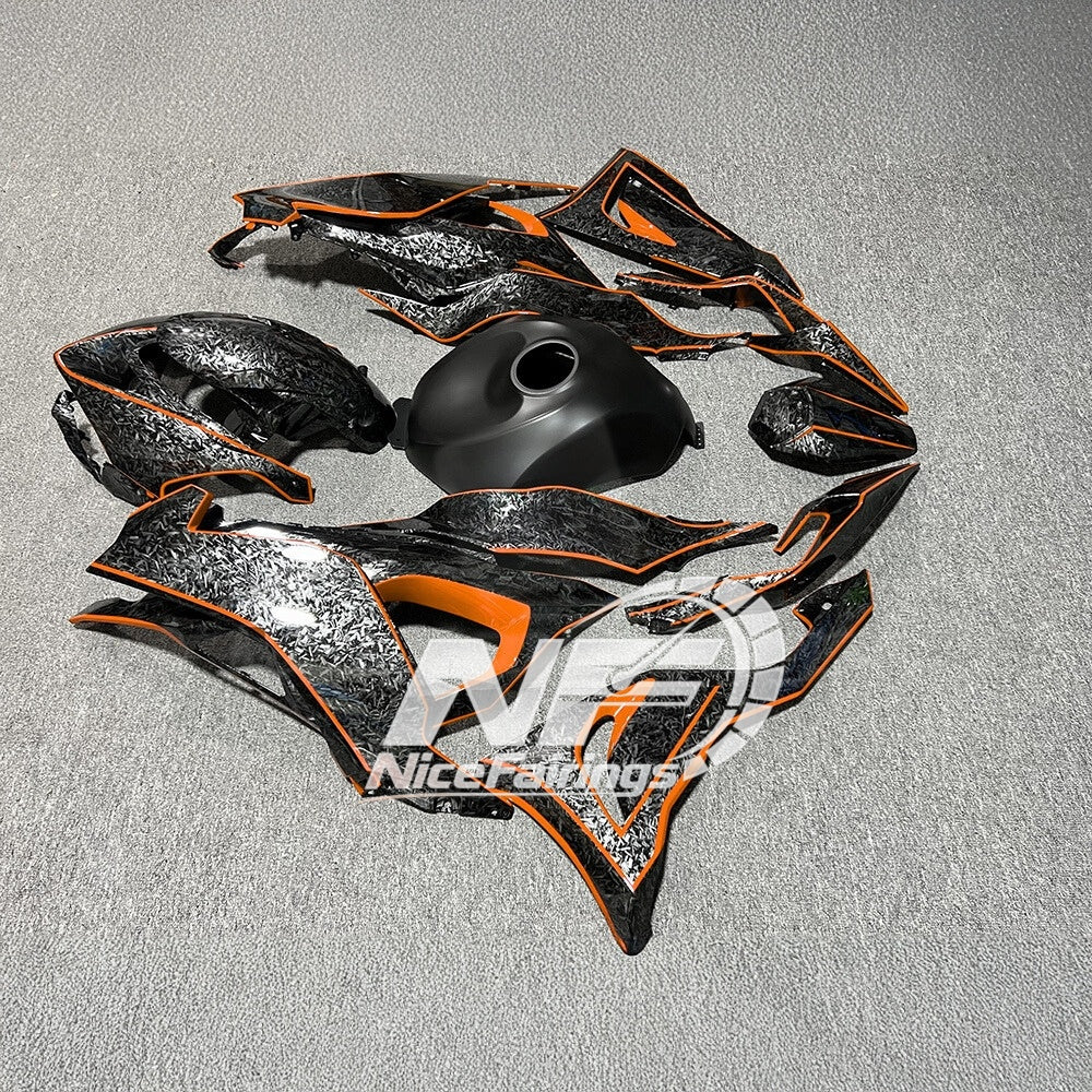 For Kawasaki ZX6R 636 2024-2025 Painted Motorcycle Bodywork Grey Red Signature Edition | NiceFairings - rear angle image