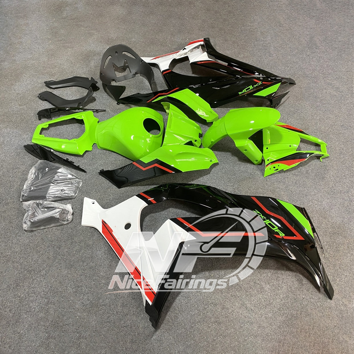 Ninja ZX10R 2011-2015 ABS Body Panels Fairing Set | NiceFairings - rear angle image