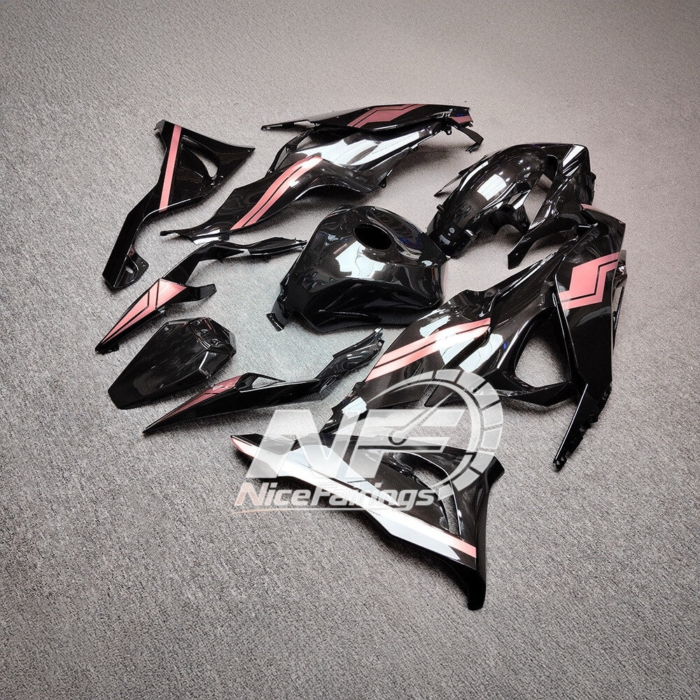 For Kawasaki Ninja ZX-6R 636 2024-2025 Custom Fairings Matte Black Tank Cover | NiceFairings - rear angle image