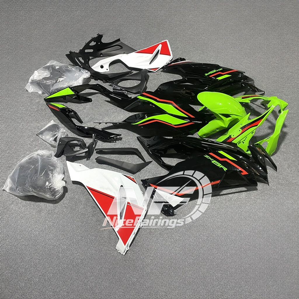 Kawasaki ZX-6R 636 2019-2023 Replacement Fairing Set Pearl White | NiceFairings - rear angle image