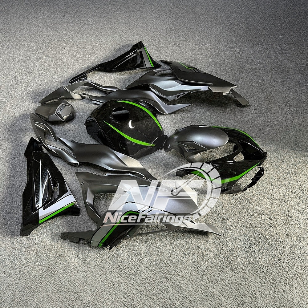 For Kawasaki Ninja ZX-6R 636 2024-2025 Custom Fairings Matte Black Tank Cover | NiceFairings - rear angle image