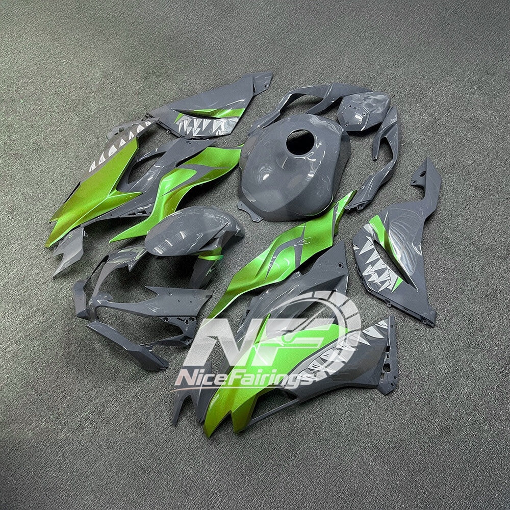 For Kawasaki ZX6R 636 2019-2023 Painted Motorcycle Bodywork Red Black Premium Edition | NiceFairings - rear angle image