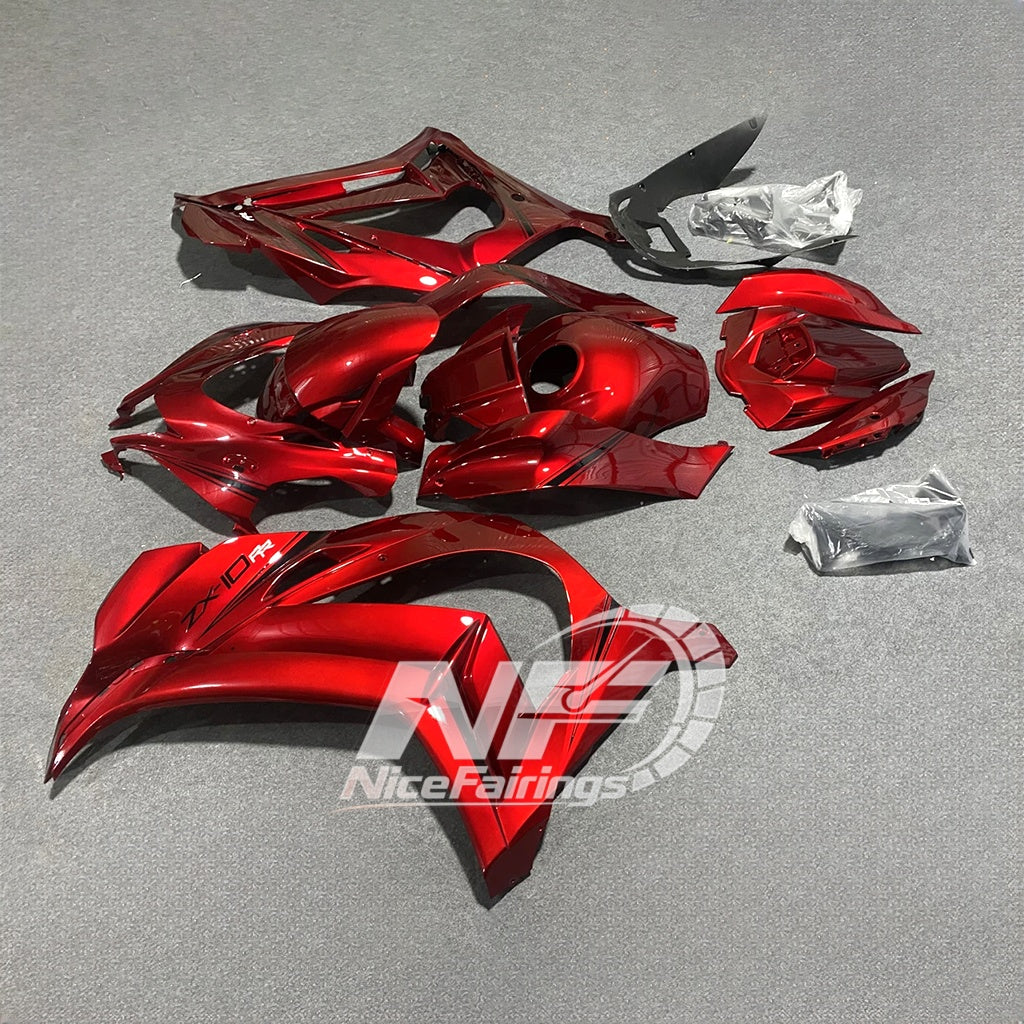 For KAWASAKI ZX10R 2016-2020 Aftermarket Fairing Kit Replacement Plastics | NiceFairings - rear angle image