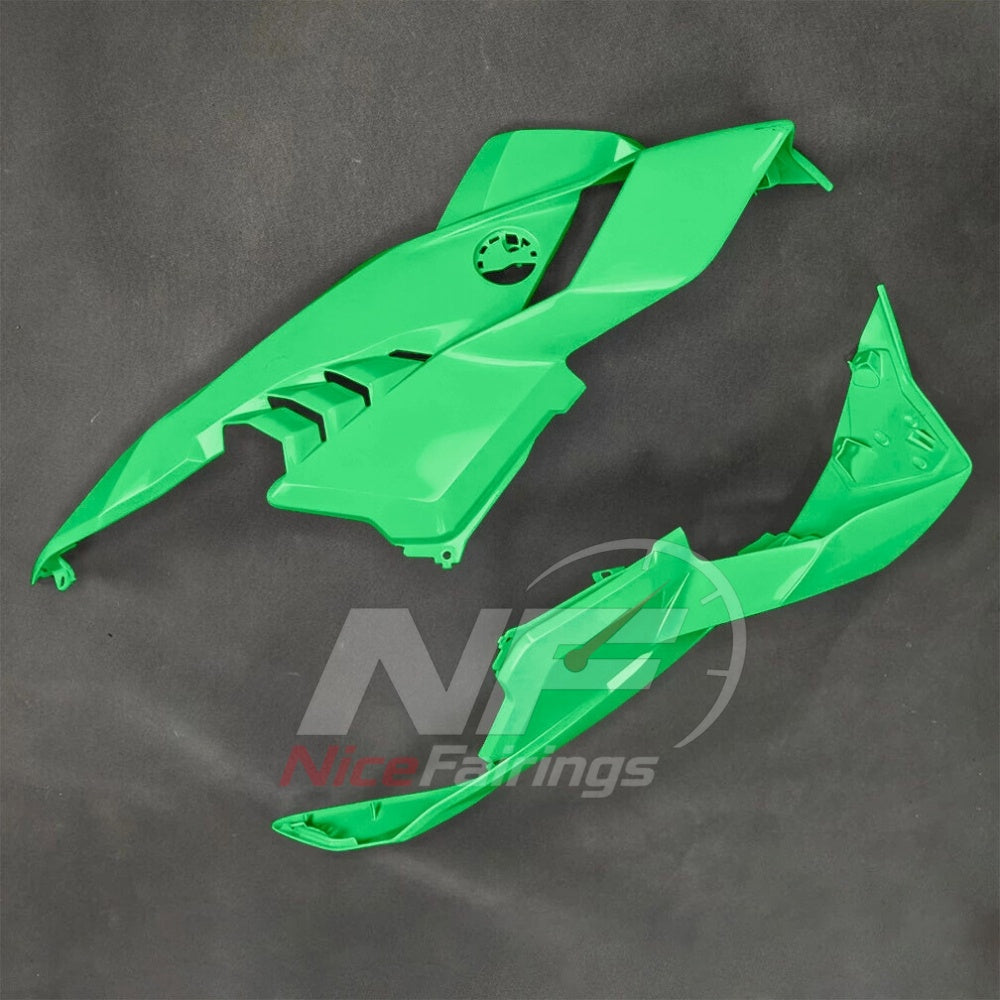 For BMW S1000RR 2025-2026 Green Black Sportbike Fairing Set with Custom Painted Plastics | NiceFairings - rear angle image