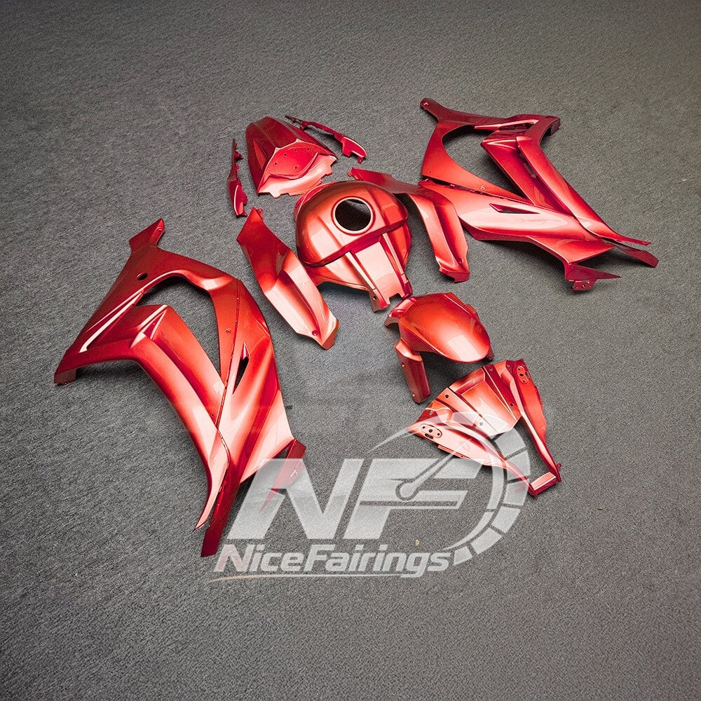 For KAWASAKI ZX10R 2011-2015 Custom Sportbike Fairings | NiceFairings - rear angle image