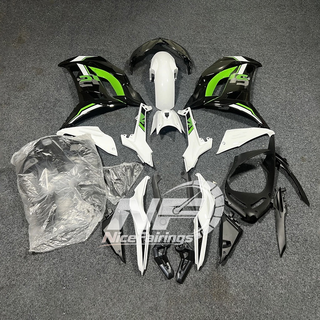 Ninja 650 ER-6F 2017-2019 Replacement Fairing Set lime green | NiceFairings - rear angle image
