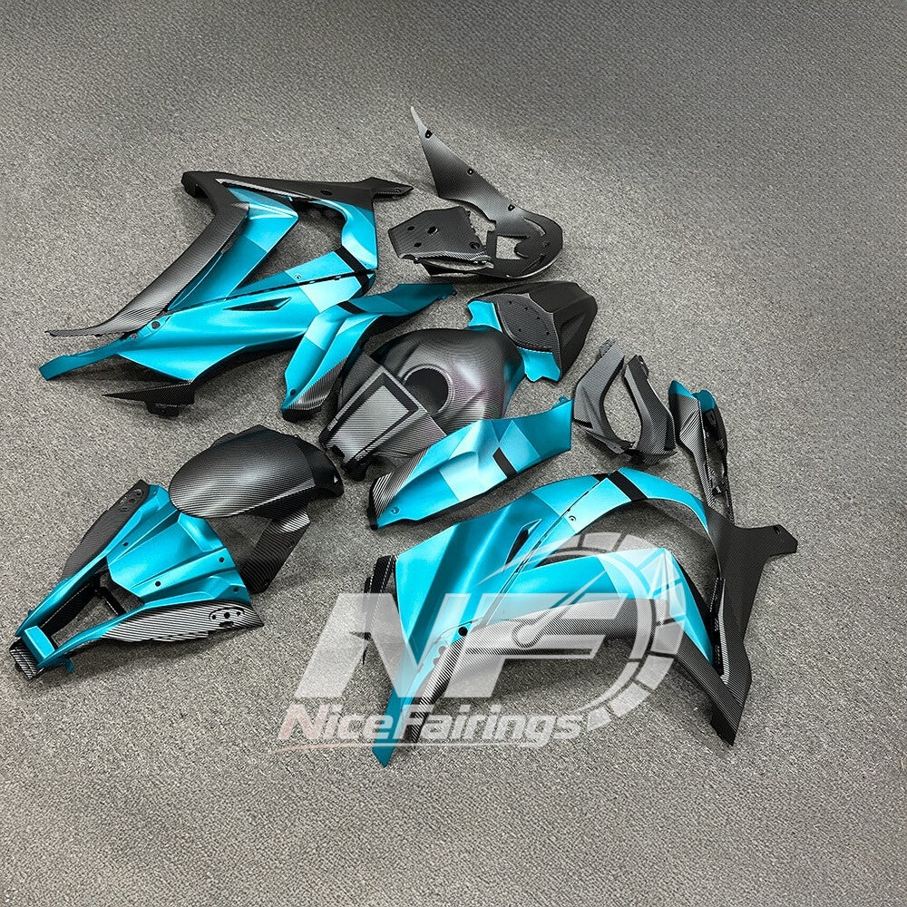 Ninja ZX10R 2011-2015 Custom Painted Replacement Plastics | NiceFairings - rear angle image