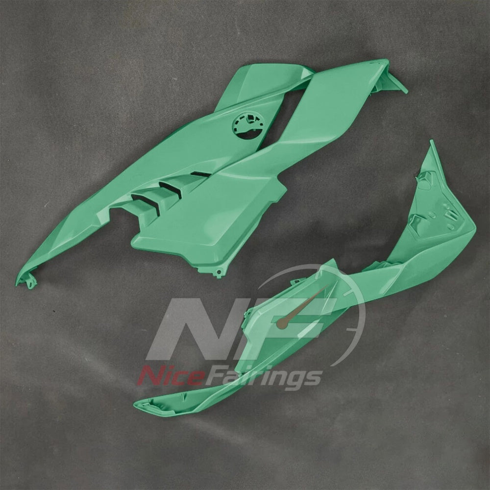 For BMW S1000RR 2025-2026 Green Black Sportbike Fairing Set with Custom Painted Plastics | NiceFairings - rear angle image