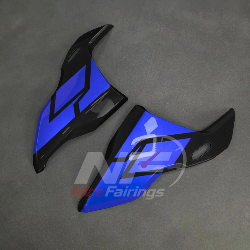 For BMW S1000RR 2025-2026 Blue Black Custom Fairings with ABS Sportbike Plastics and Full Body Kit | NiceFairings - rear angle image