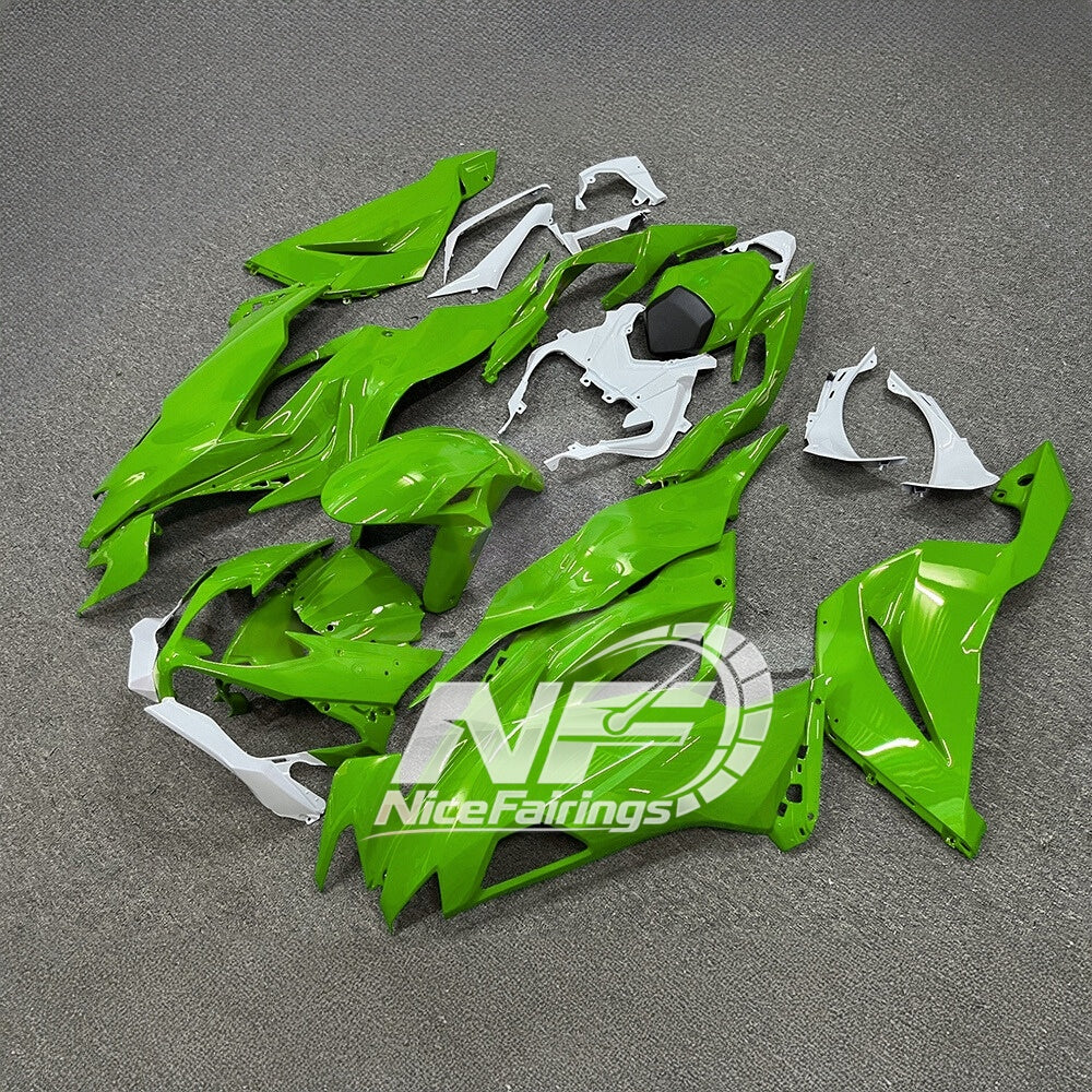 Kawasaki ZX6R 636 2019-2023 ABS Fairing Kit Grey Red | NiceFairings - rear angle image