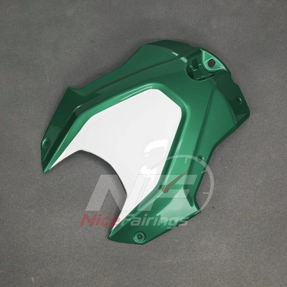 For BMW S1000RR 2025-2026 Green Black Sportbike Fairing Set with Custom Painted Plastics | NiceFairings - rear angle image