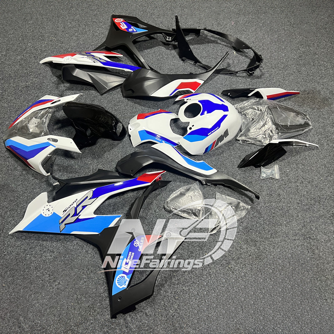 For BMW S1000RR 2019-2022 Race Replica Custom Painted ABS Body Kit With Tank Cover | NiceFairings - rear angle image