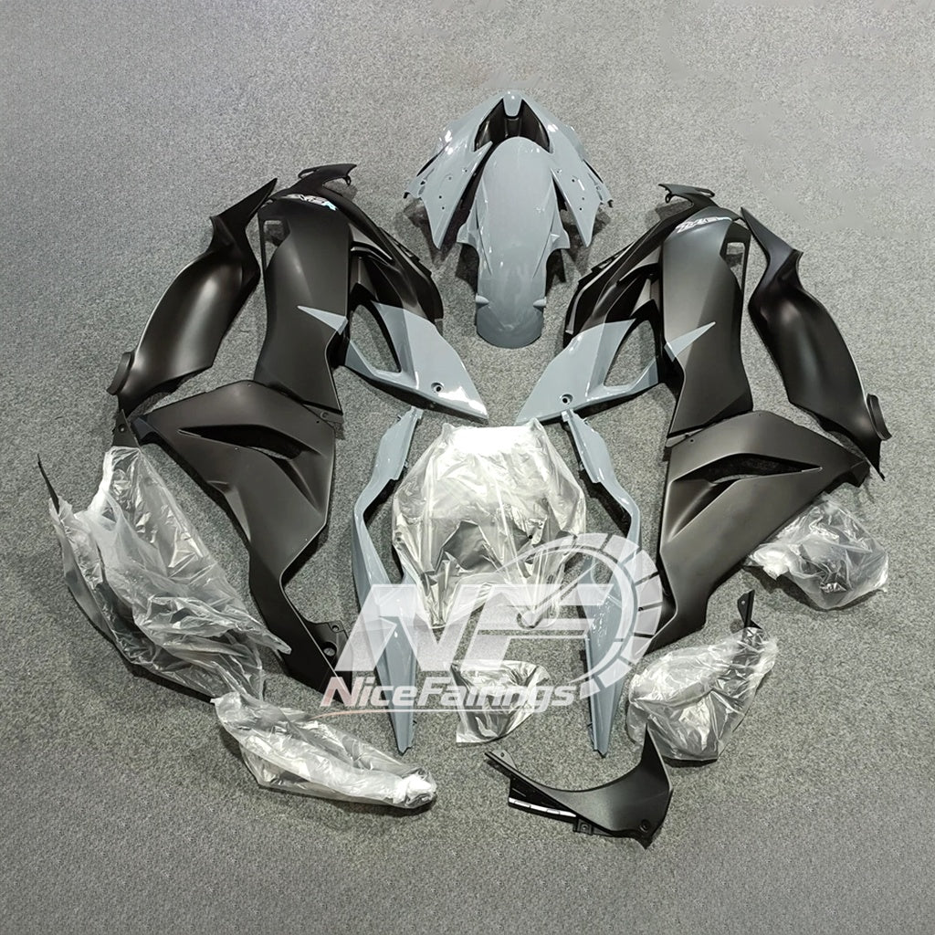 ZX6R 636 2019-2023 Painted Motorcycle Bodywork Red Black | NiceFairings - rear angle image