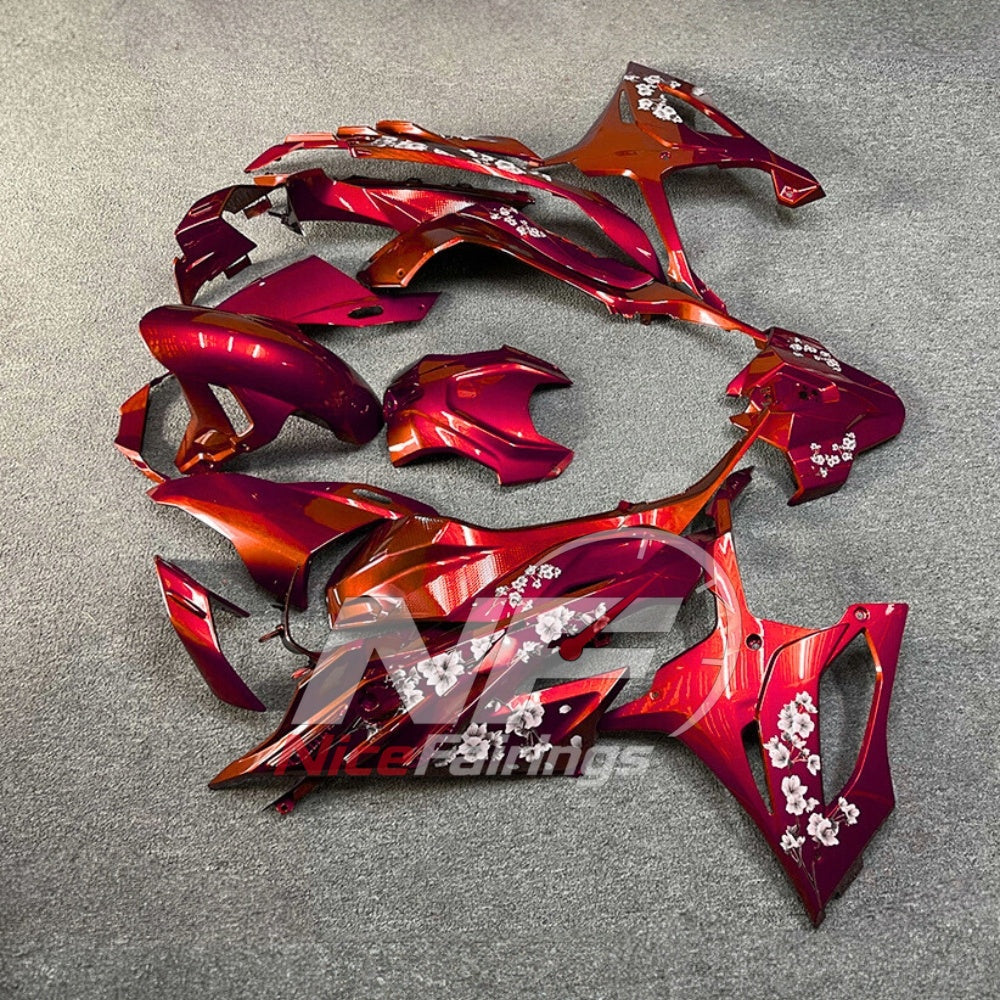For BMW S1000RR 2023-2024 Red Black ABS Fairing Kit with Painted Bodywork and Replacement Panels | NiceFairings - rear angle image