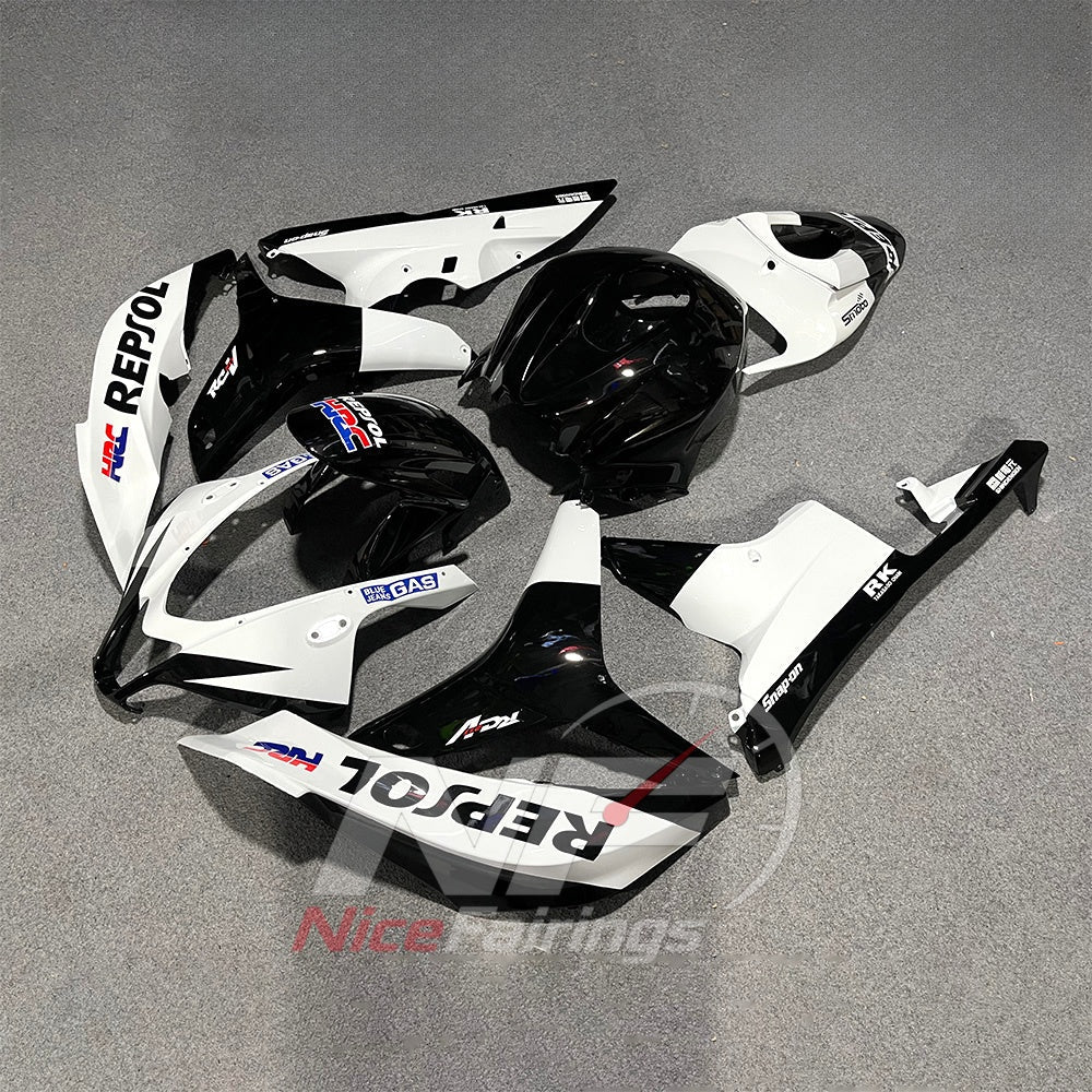 Replacement Injection-Molded Fairing Set Fits Honda CBR600RR F5 2007-2008 | NiceFairings - side angle image
