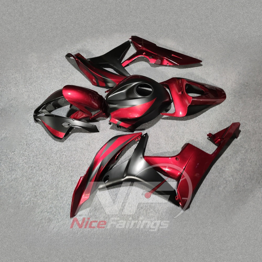 Custom-Painted Red Injection-Molded Bodywork Set Fits 2007-2008 Honda CBR600RR F5 | NiceFairings - side angle image