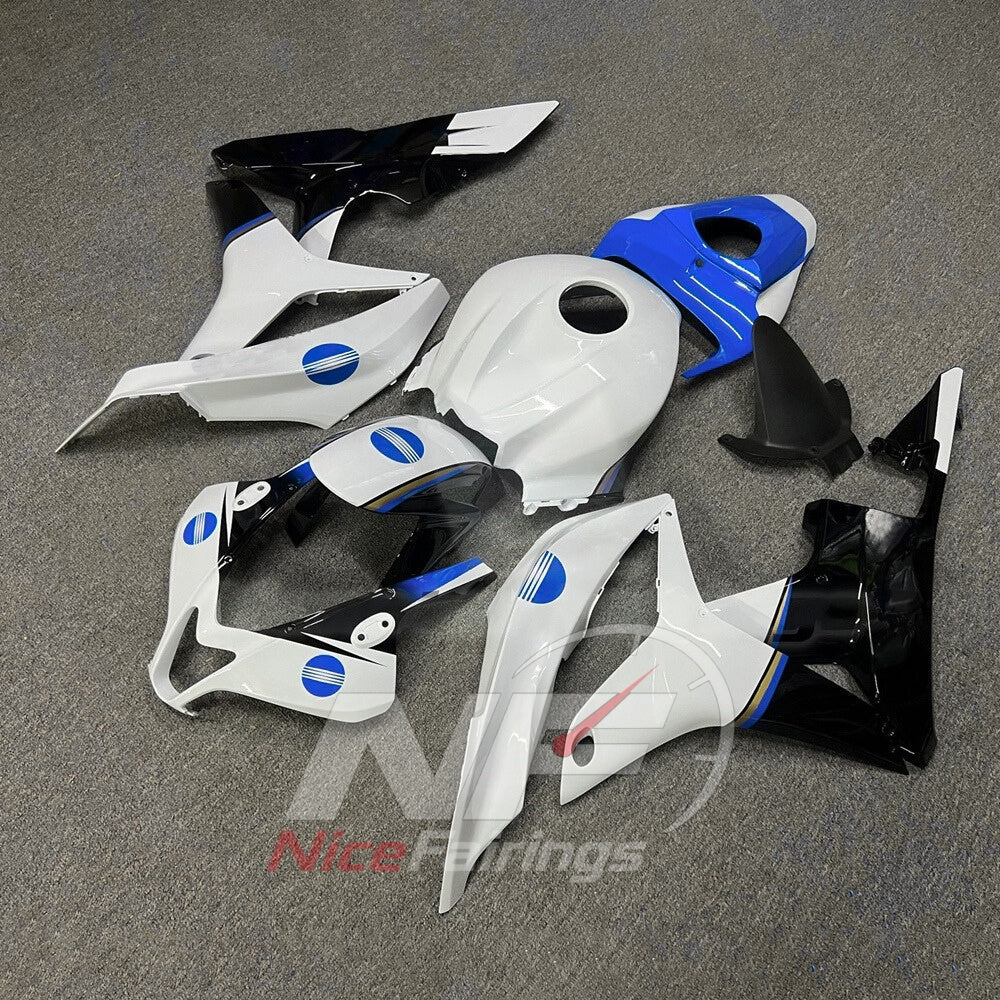 Custom-Painted White Replacement Body Panels Compatible with 2007-2008 Honda CBR600RR F5 | NiceFairings - front angle image