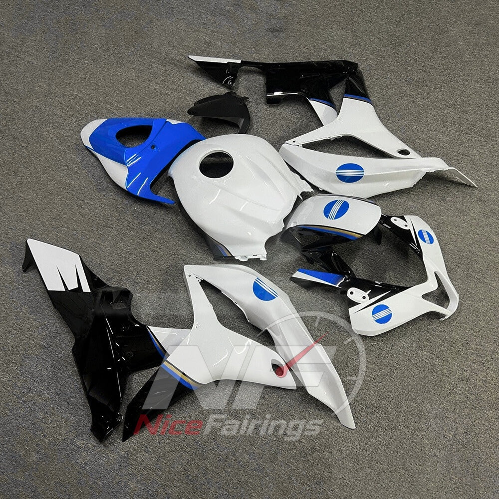 Custom-Painted White Replacement Body Panels Compatible with 2007-2008 Honda CBR600RR F5 | NiceFairings - side angle image