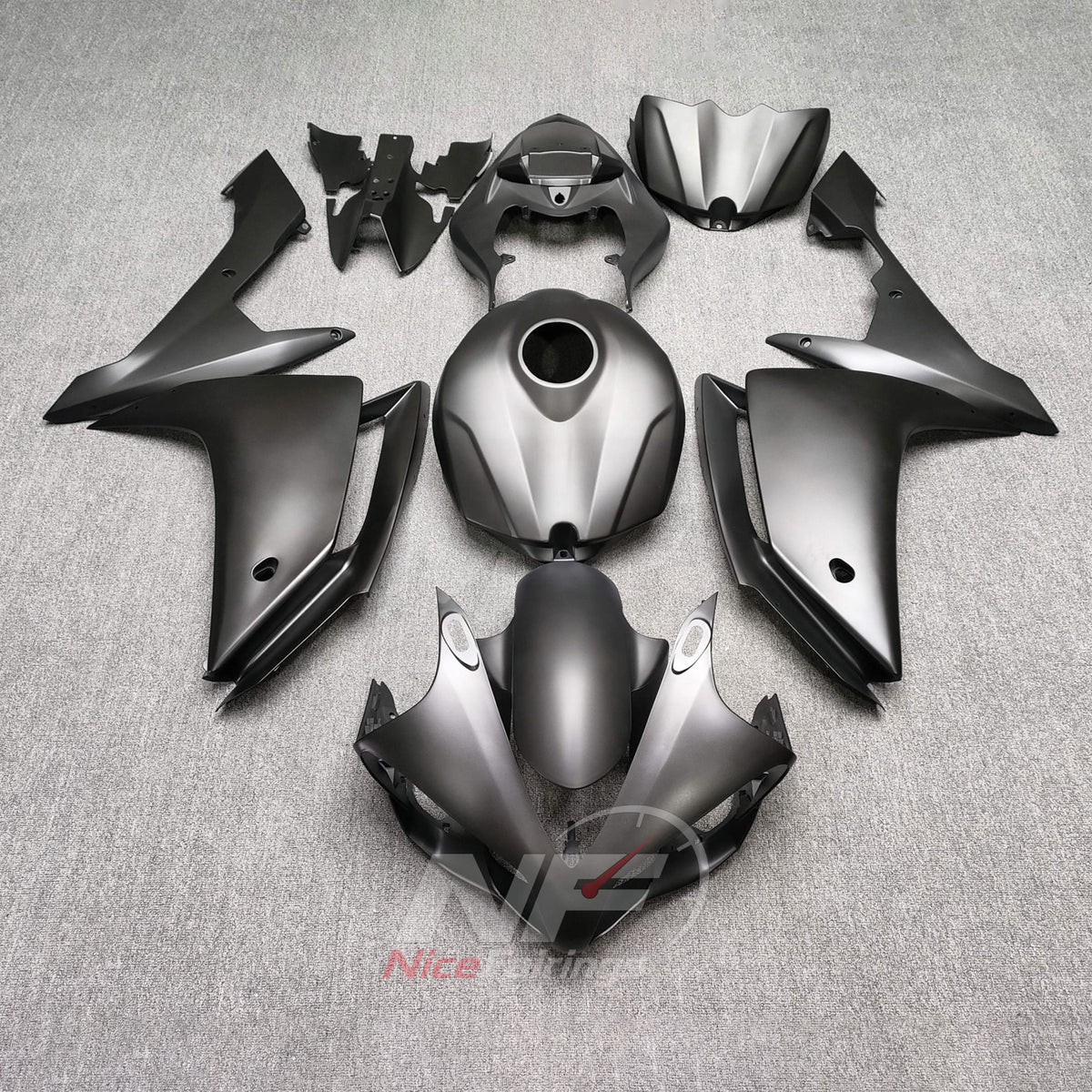 Complete ABS Body Panels Kit Compatible with YAMAHA YZF-R1 RN19 2007-2008 - Satin Silver | NiceFairings - main product image