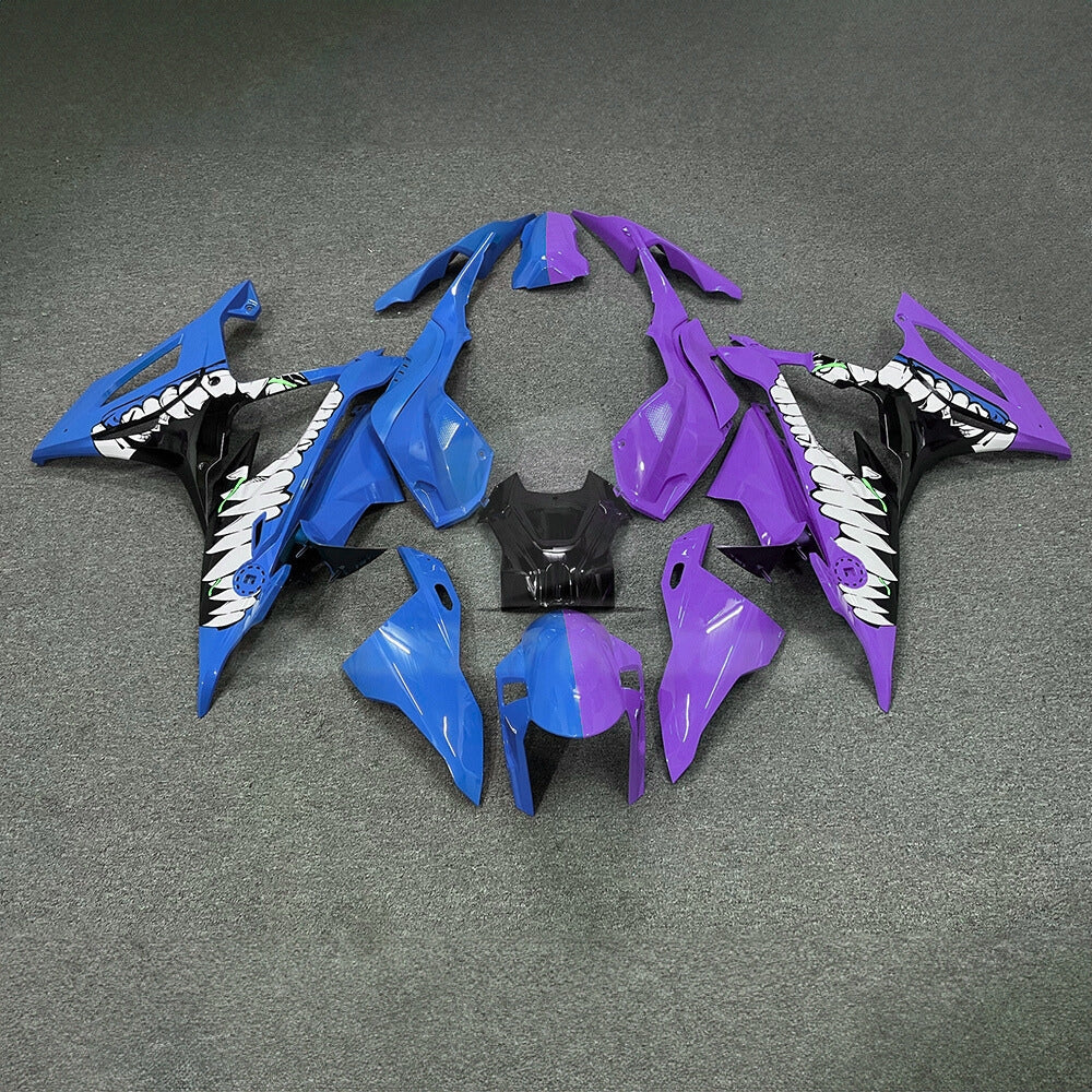 For BMW S1000RR 2019-2022 Grey Blue Tank Cover ABS Fairing Kit, Custom Painted Motorcycle Bodywork | NiceFairings - main product image