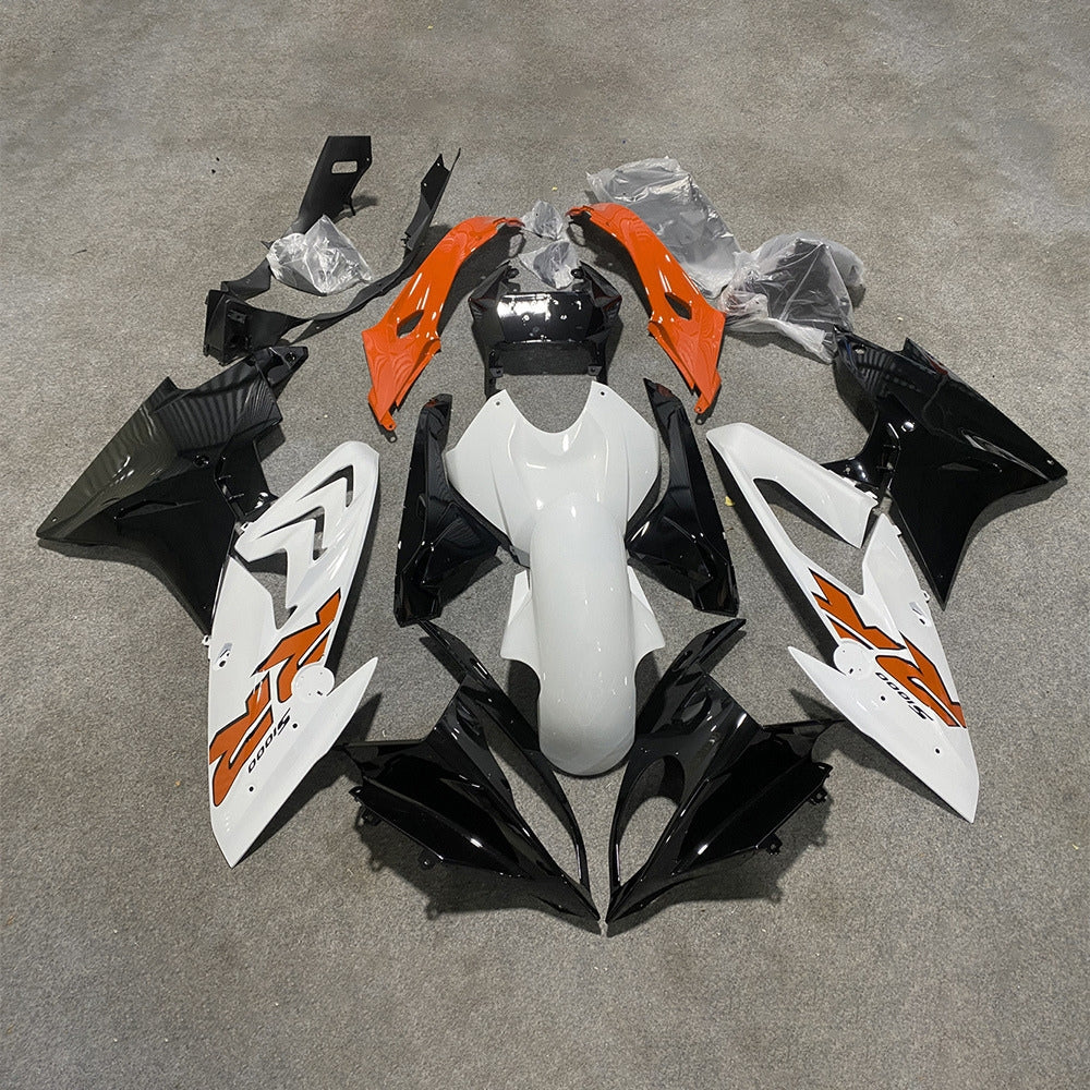 For BMW S1000RR 2017-2018 White Red Standard No Tank Cover ABS Fairing Kit, Custom Painted Motorcycle Bodywork | NiceFairings - main product image