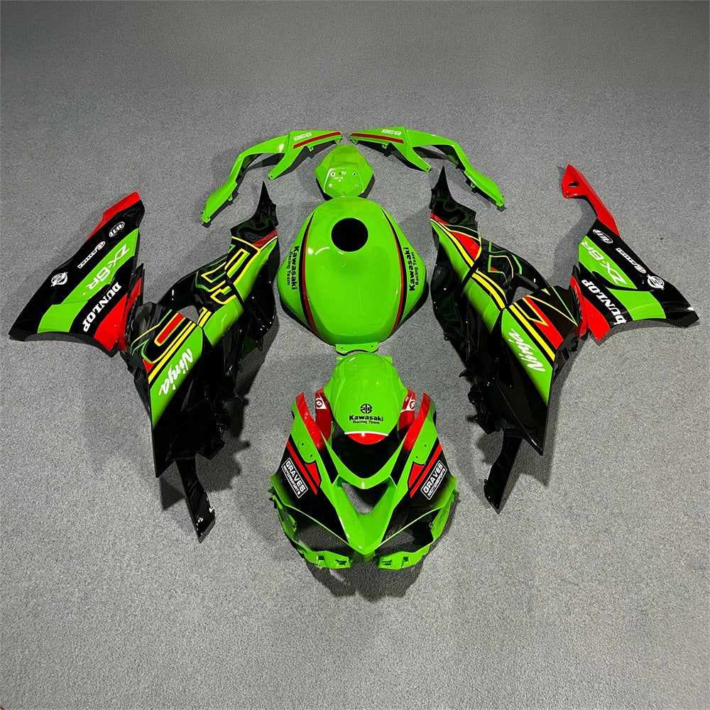 For Kawasaki ZX6R 636 2024-2025 Painted Motorcycle Bodywork Grey Red Tank Cover | NiceFairings - paint design NO.2 option image