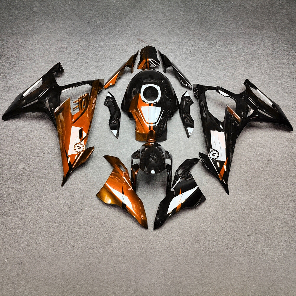 For BMW S1000RR 2019-2022 Orange Black Custom Painted ABS Body Kit With Tank Cover | NiceFairings - main product image