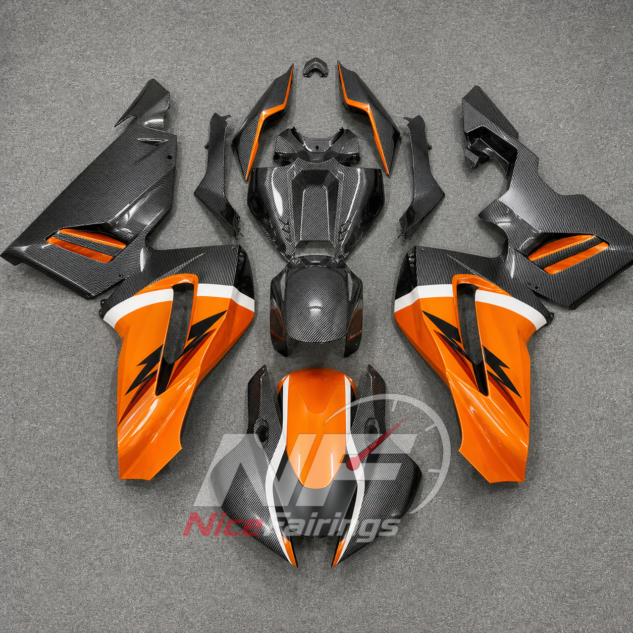 For Honda CBR1000RR-R SP 2020-2023 Blue Black Sportbike Fairing Set with Custom Painted Plastics | NiceFairings - paint design NO.3 option image