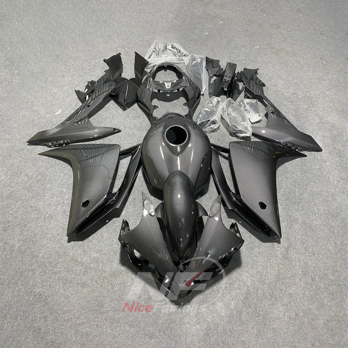 Injection-Molded ABS Bodywork Set Compatible with YAMAHA YZF-R1 RN19 2007-2008 - Gunmetal Gray | NiceFairings - main product image