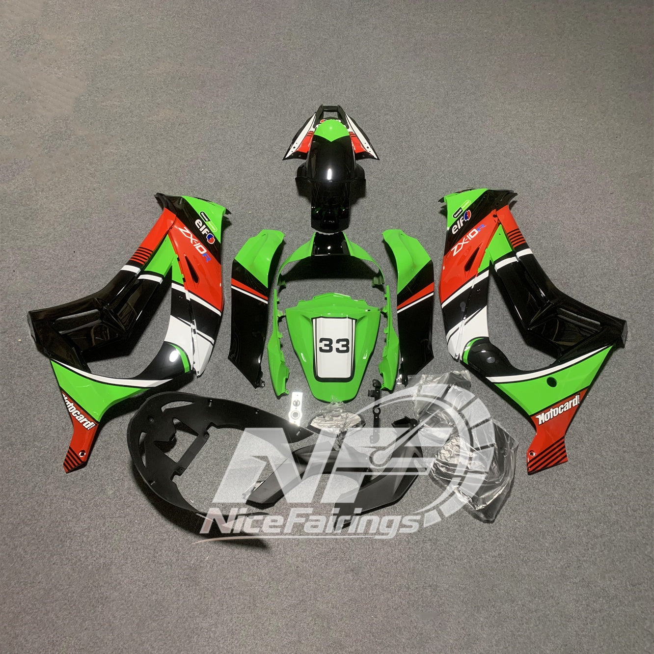 KAWASAKI ZX10R 2011-2015 Race Style Fairing Plastics | NiceFairings - main product image