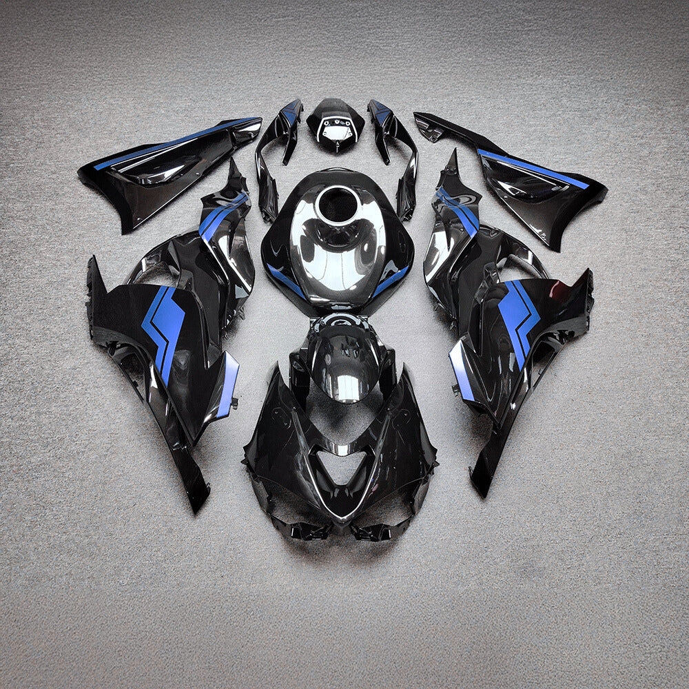 For Kawasaki ZX6R 636 Custom Painted ABS Body Kit White Blue Tank Cover | NiceFairings - main product image