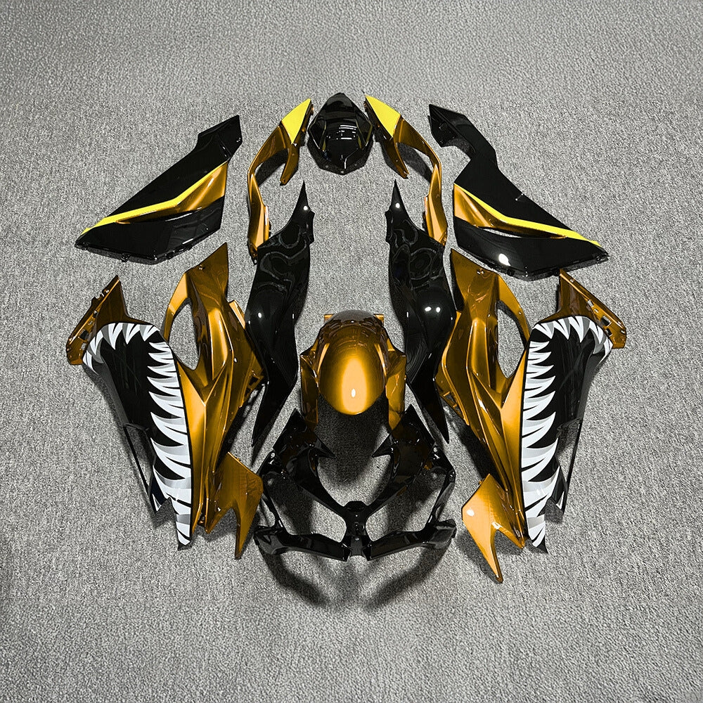 Kawasaki Ninja ZX-6R 636 2019-2023 Custom Fairings White Blue Tank Cover | NiceFairings - main product image