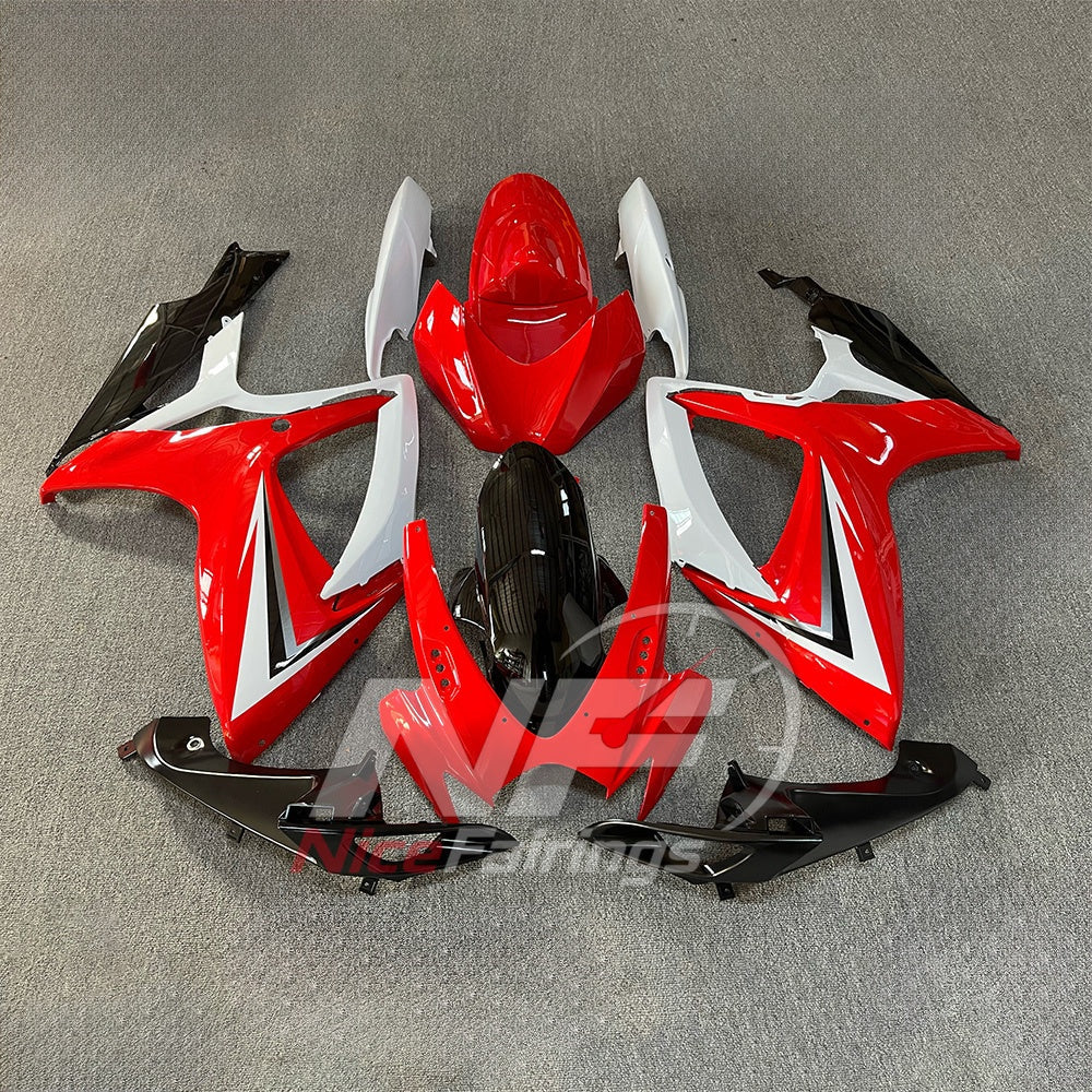 For Suzuki GSX-R600 GSX-R750 K6 2006-2007 Sportbike Fairing Set Gray Red Custom Painted Plastics | NiceFairings - main product image