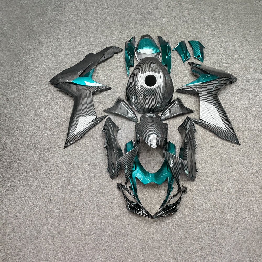 For Suzuki GSXR600 GSXR750 K11 2011-2016 Painted ABS Fairings White Green Complete Bodywork | NiceFairings - paint design NO.3 option image