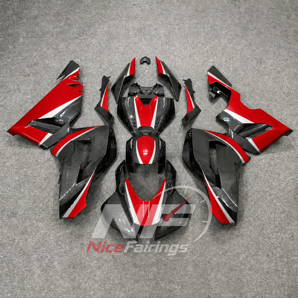 For Honda CBR1000RR-R SP 2020-2023 Blue Black Sportbike Fairing Set with Custom Painted Plastics | NiceFairings - paint design NO.9 option image
