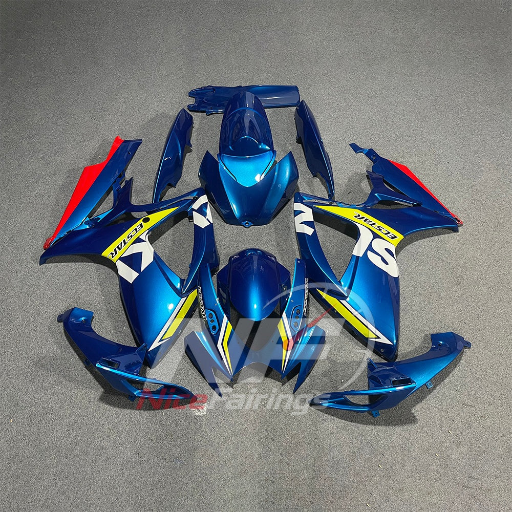 For Suzuki GSXR600 GSXR750 K6 2006-2007 ABS Fairing Kit White Red Painted Bodywork | NiceFairings - paint design NO.4 option image