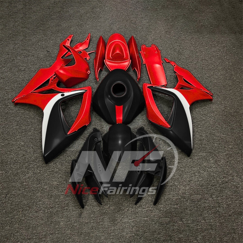 For Suzuki GSX-R600 GSX-R750 K6 2006-2007 Custom Fairings Gray Black ABS Sportbike Plastics | NiceFairings - paint design NO.5 option image