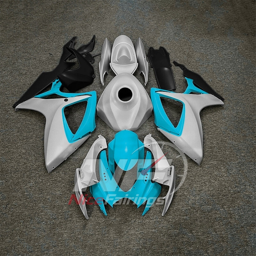For Suzuki GSXR600 GSXR750 K6 2006-2007 Painted ABS Fairings Black Gray Complete Bodywork | NiceFairings - paint design NO.5 option image