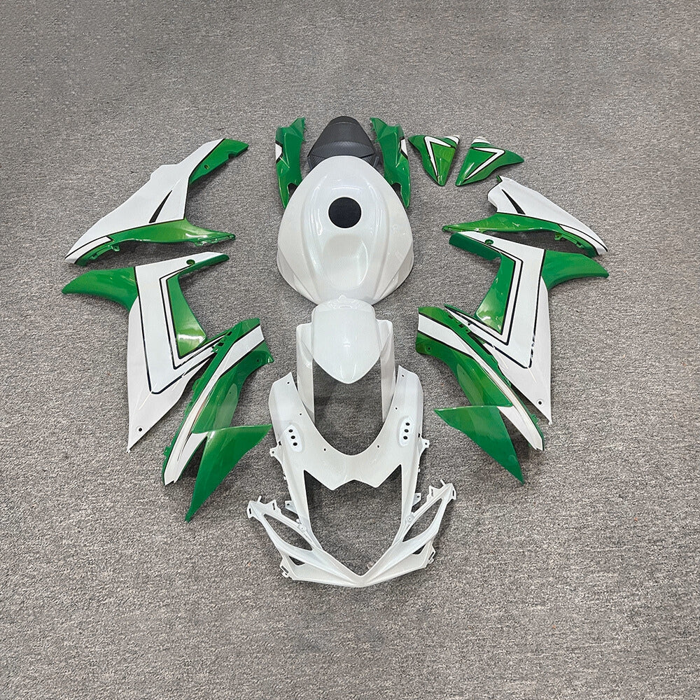 For Suzuki GSXR600 GSXR750 K11 2011-2016 Painted ABS Fairings White Green Complete Bodywork | NiceFairings - main product image
