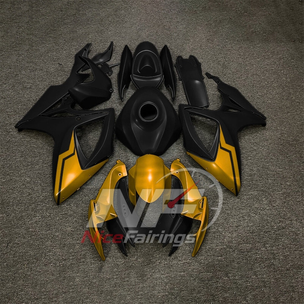 For Suzuki GSX-R600 GSX-R750 K6 2006-2007 Sportbike Fairing Set White Custom Painted Plastics | NiceFairings - paint design NO.2 option image