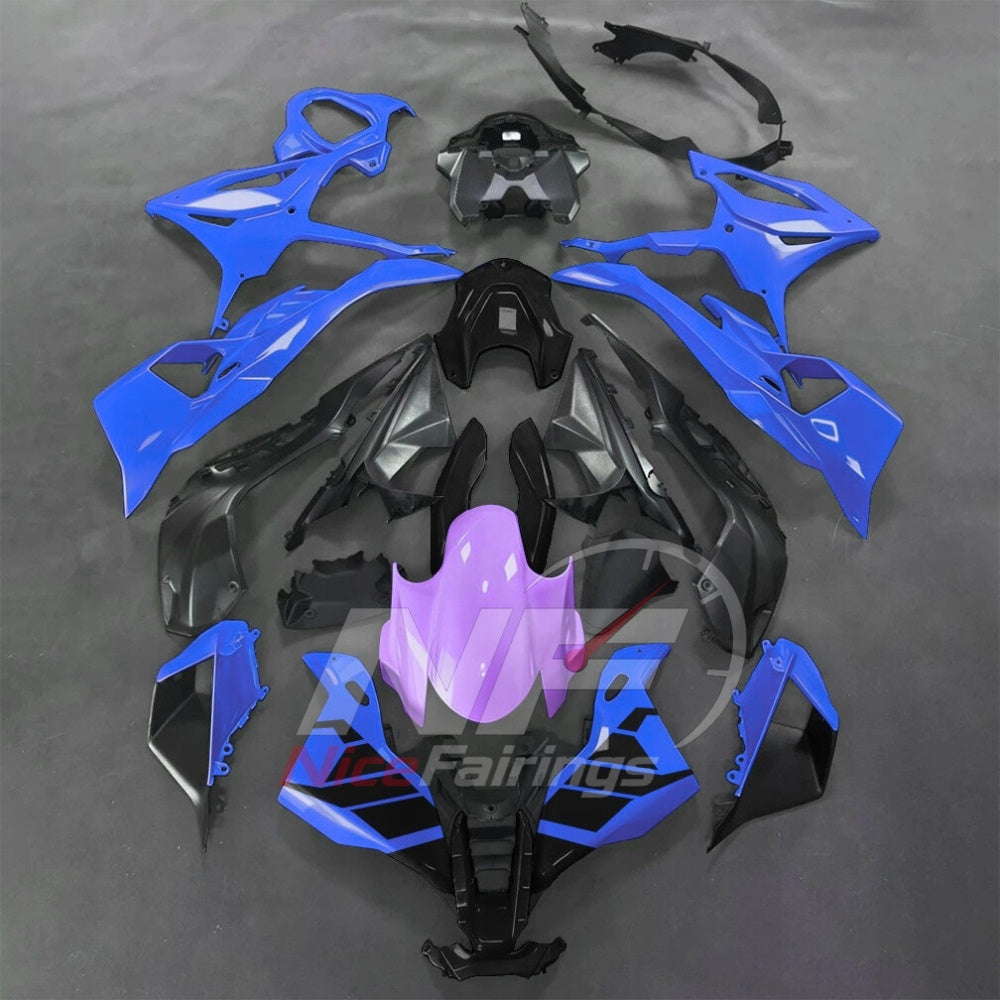 For BMW S1000RR 2025-2026 Purple Black Painted ABS Fairings with Complete Replacement Bodywork | NiceFairings - paint design NO.4 option image