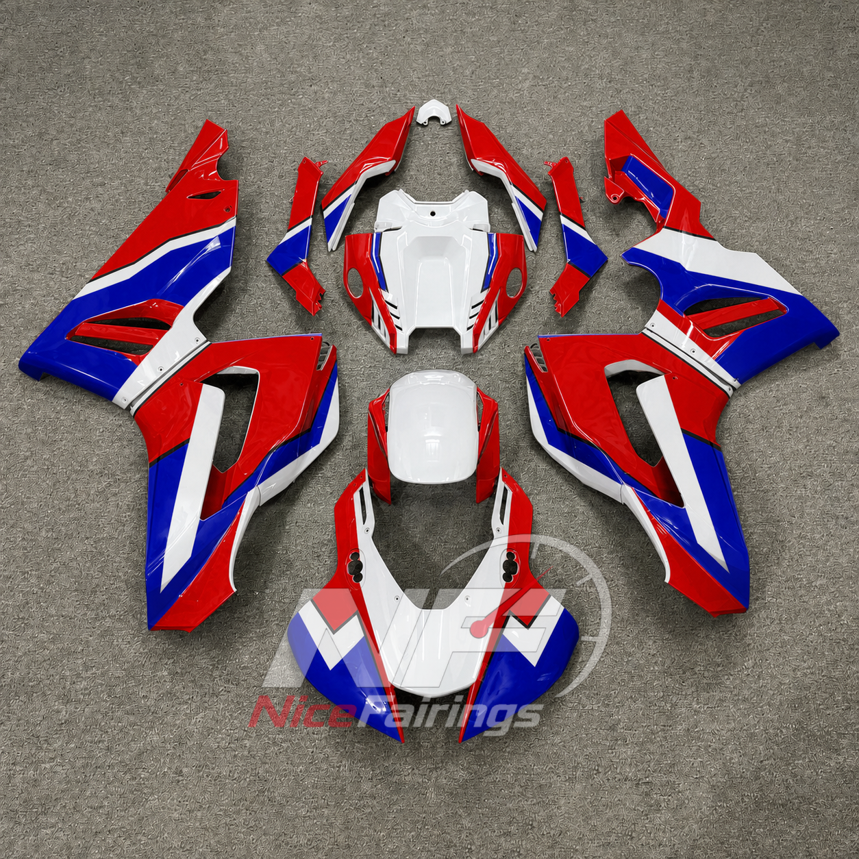 For Honda CBR1000RR-R 2020-2023 Fireblade Orange Black Custom Fairings with ABS Sportbike Plastics | NiceFairings - paint design NO.2 option image