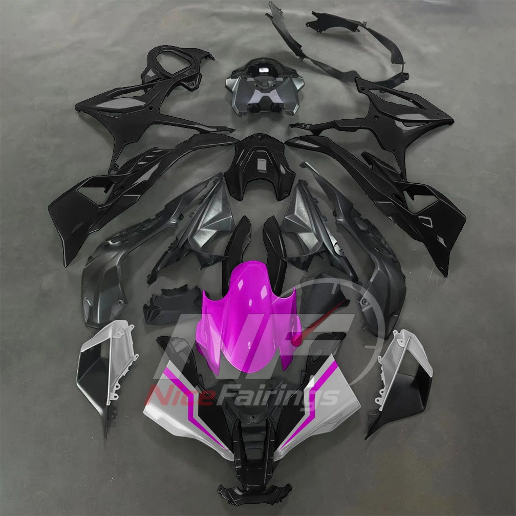 For BMW S1000RR 2025-2026 Blue Black ABS Fairing Kit with Painted Bodywork and Replacement Panels | NiceFairings - paint design NO.6 option image