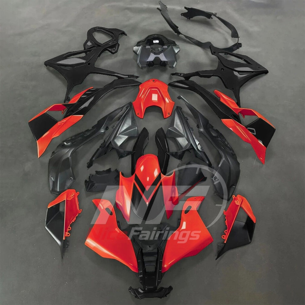 For BMW S1000RR 2025-2026 Yellow Black Sportbike Fairing Set with Custom Painted Plastics | NiceFairings - paint design NO.4 option image