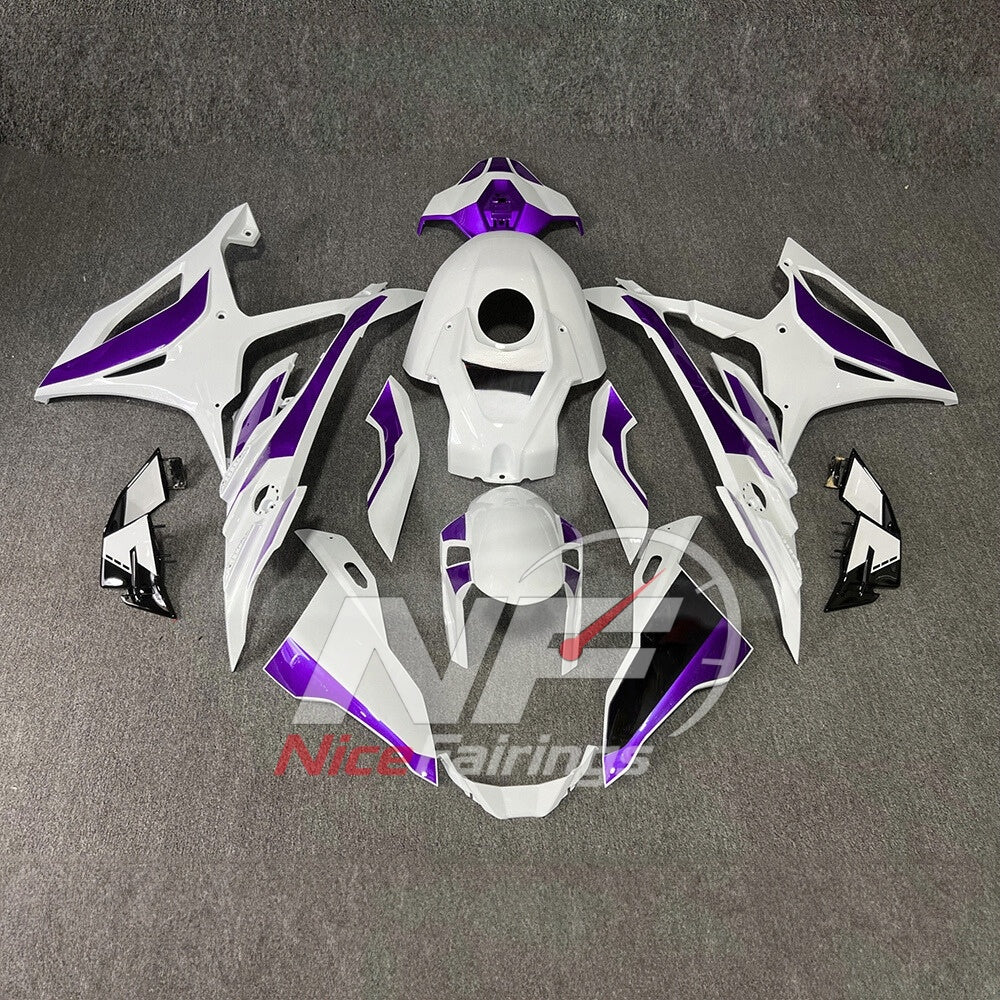For BMW S1000RR 2023-2024 Red Black ABS Body Kit with Street and Track Fairing Panels | NiceFairings - paint design NO.7 option image