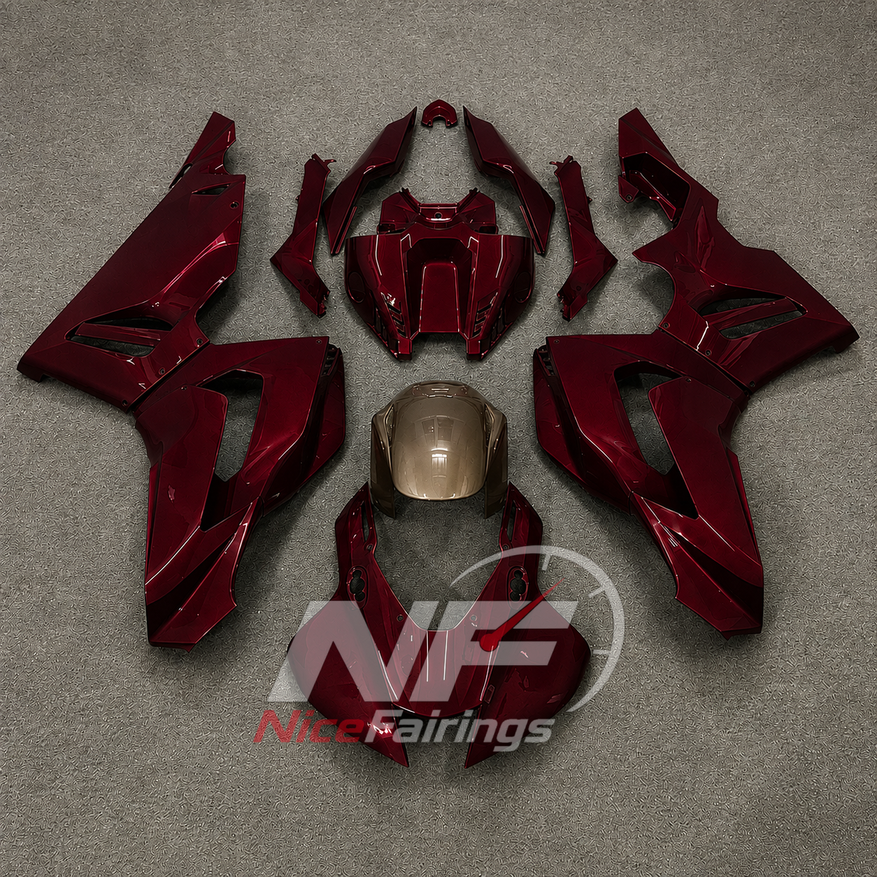 HRC Silver Red Blue ABS fairing kit for Honda CBR1000RR-R 2020-2023, design P39 - image 4