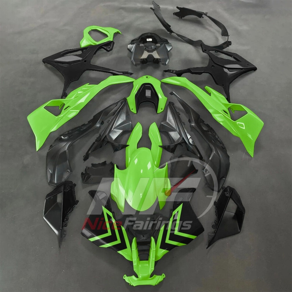 For BMW S1000RR 2025-2026 Orange Black Sportbike Fairing Set with Custom Painted Plastics | NiceFairings - paint design NO.4 option image